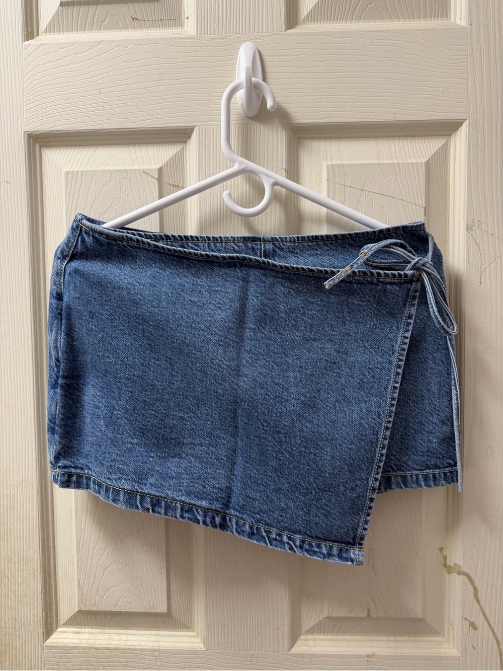 💙 Garage Denim Wrap Mini Skort
